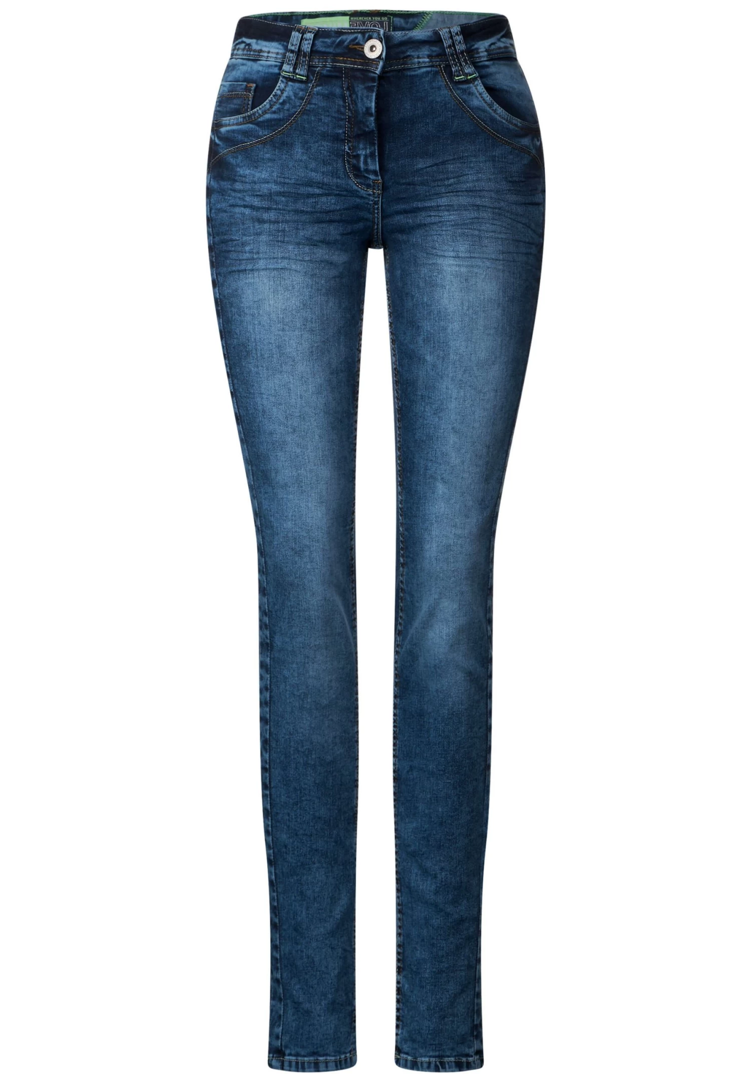 Cecil Loose Fit Jeans Mid Blue Authentic Washed 1 Cecil Loose Fit Jeans Mid Blue Authentic Washed