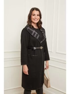 Übergangsmantel In Schwarz -Angebote Mode Perle Store curvy lady ubergangsmantel in schwarz 2