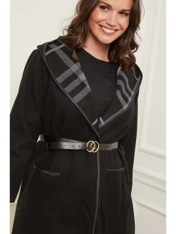 Übergangsmantel In Schwarz -Angebote Mode Perle Store curvy lady ubergangsmantel in schwarz 4