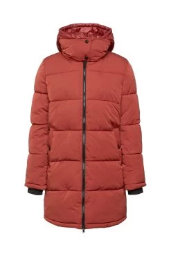 Edc By Esprit Steppmantel Mit Abnehmbarer Kapuze Terracotta