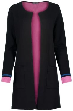 Strickjacke Doubleface Offene Form Langarm In Grau -Angebote Mode Perle Store gina laura strickjacke doubleface offene form langarm in grau 2