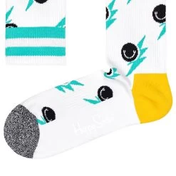 Happy Socks Freizeit Socken Smile Flash Crew Sock White -Angebote Mode Perle Store happy socks freizeit socken smile flash crew sock white 2