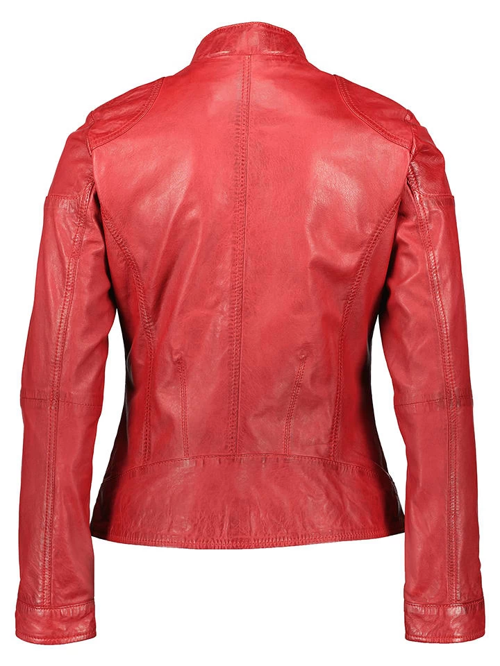 Lederjacke "Davne" In Rot 2 Lederjacke "Davne" In Rot – Bild 2