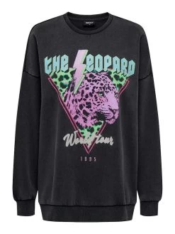 Angebote Mode Perle Store 29 ONLY Sweatshirt In Black-LEOPARD
