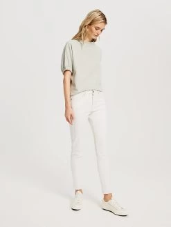 OPUS Jeans "Evita" - Slim Fit - In Weiß -Angebote Mode Perle Store opus jeans evita slim fit in weiss 2