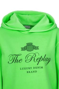 Replay Hoodie Garment Dyed Cotton Fleece In Grün -Angebote Mode Perle Store replay hoodie garment dyed cotton fleece in grun 2