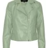 Vero Moda Bikerjacke In Lederoptik Gruen