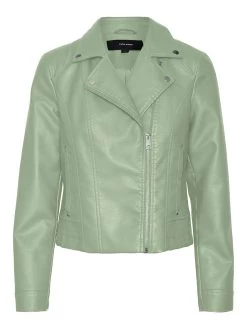 Vero Moda Bikerjacke In Lederoptik Gruen