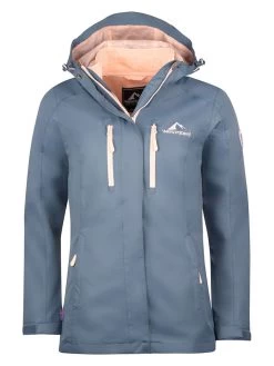 3in1-Funktionsjacke "Hverfjall" In Hellblau/ Apricot